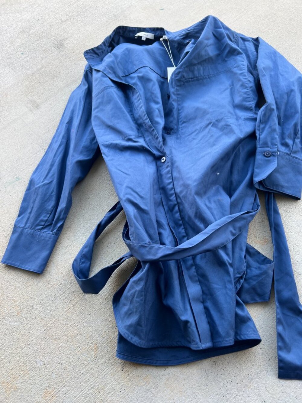 NWT Vince oversized belted shirt‎ tunic size small - Picture 8 of 14